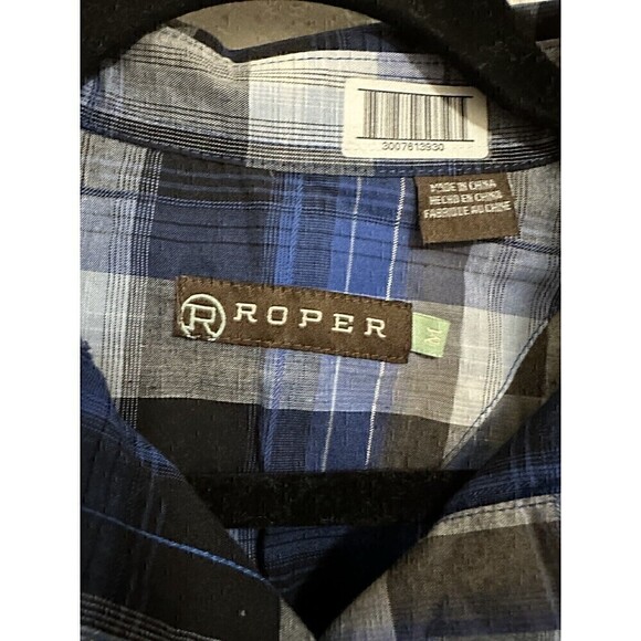 Roper Shirt Size Medium Womens Pearl Snap Long Sleeve Plaid Western Button Down - Picture 4 of 5